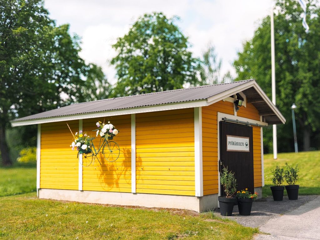 pyörähuolto hotellilla